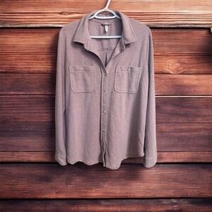 Mia & Tess Cozy Knit Button Up Top